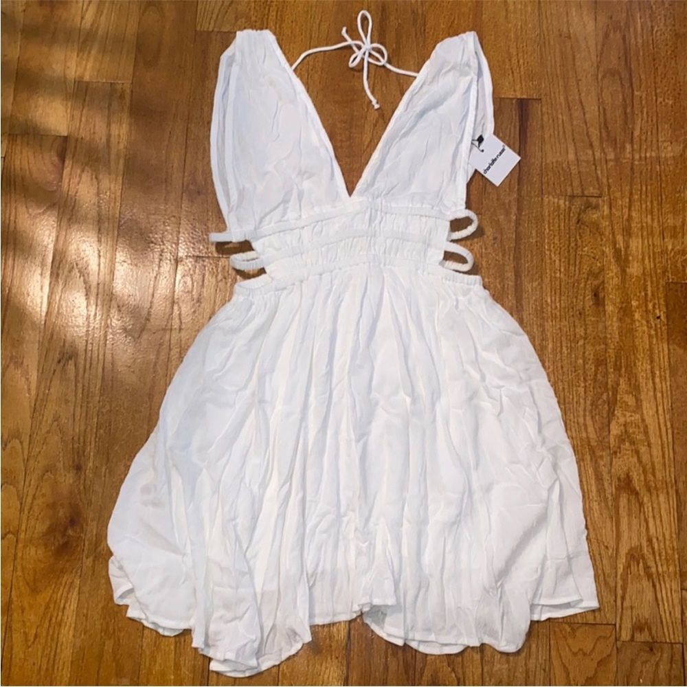 Charlotte Russe White Mini Halter Dress
